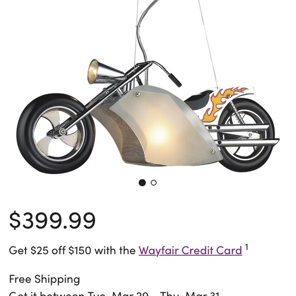 Motorcycle ceiling light fixture  adjustable height - Picture 1 of 4